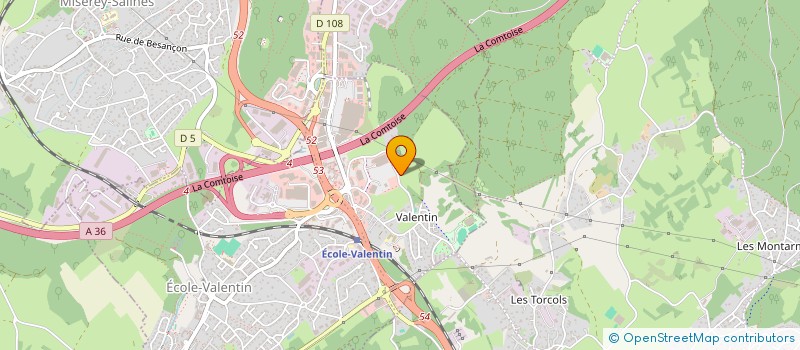 localisation de l'entreprise SPORT CLUB BESANCON  ECOLE-VALENTIN