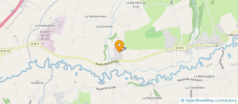 localisation de l'entreprise SPORT CLUBS ET COLLECTIVITES 35  TIREPIED-SUR-SEE