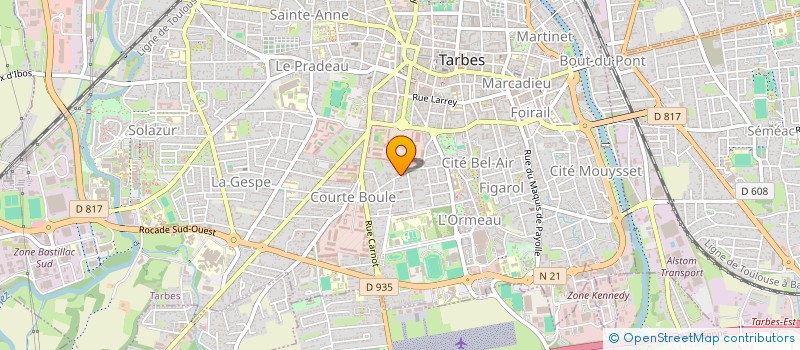 localisation de l'entreprise SPORT CULTURE 65  TARBES
