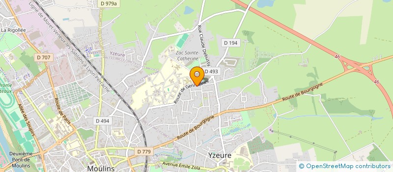 localisation de l'entreprise SPORT CULTURE DEVELOPPEMENT (SCUD)  YZEURE