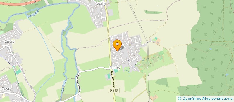 localisation de l'entreprise SPORT CULTURE LOISIRS FLEURY POUILLY  FLEURY