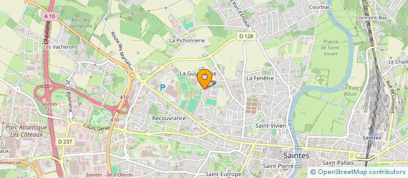 localisation de l'entreprise SPORT ET DEVELOPPEMENT  SAINTES