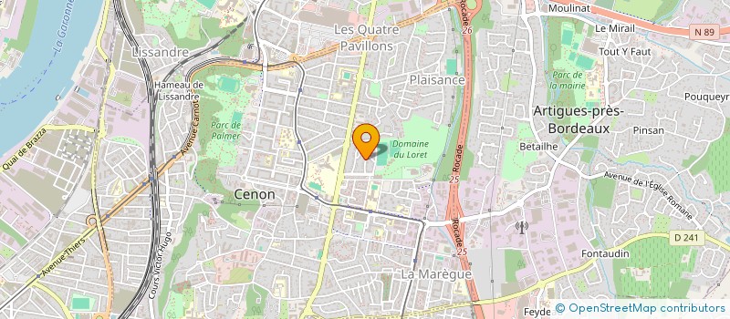 localisation de l'entreprise SPORT ET LOISIR LA JOYEUSE CIGOGNE  CENON