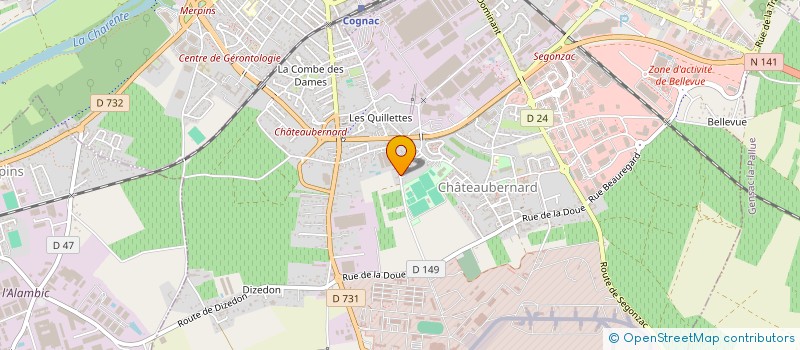 localisation de l'entreprise SPORT ET LOISIRS à CHATEAUBERNARD