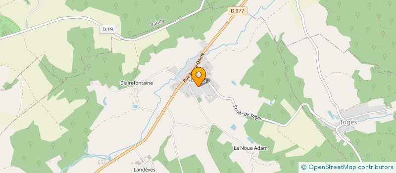 localisation de l'entreprise SPORT ET LOISIRS A VANDY  VANDY