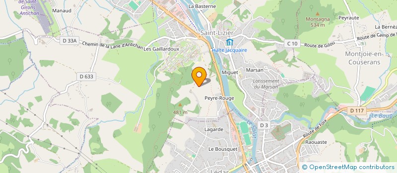 localisation de l'entreprise SPORT ET NATURE à SAINT-LIZIER