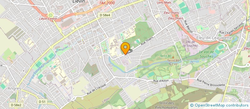 localisation de l'entreprise SPORT ET VIE ESPACE TEMPS LIBRE à LIEVIN