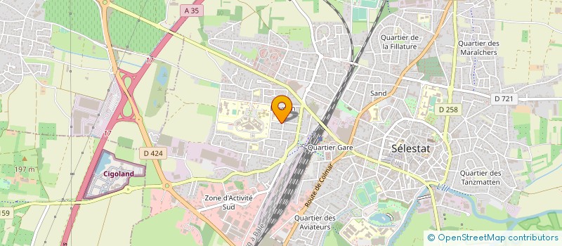 localisation de l'entreprise SPORT EVASION CENTRE ALSACE  SELESTAT