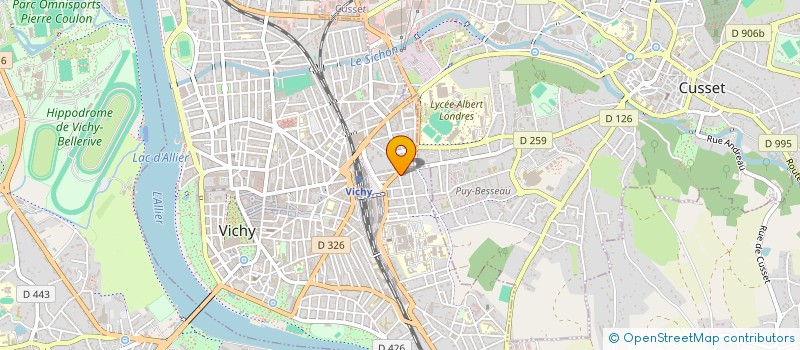 localisation de l'entreprise SPORT'IFSI (INSTITUT DE FORMATION EN SOINS INFIRMIERS) à VICHY