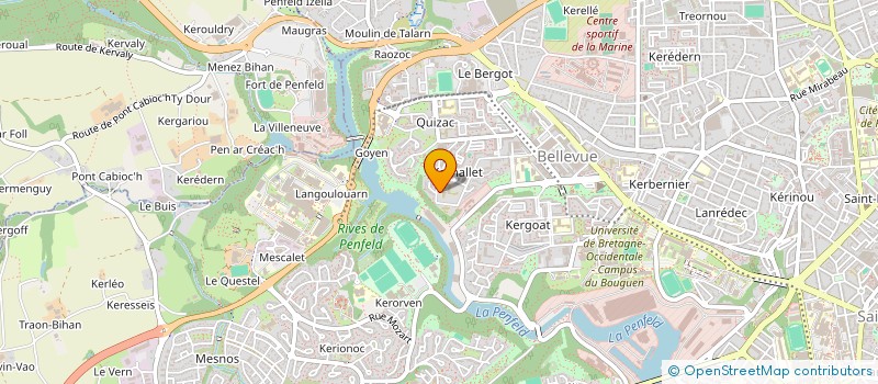 localisation de l'entreprise SPORT KERHALLET à BREST