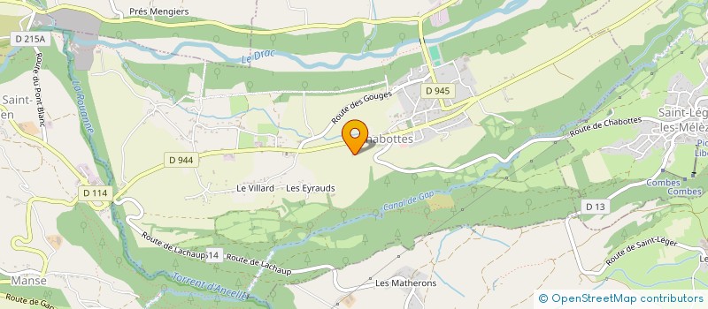 localisation de l'entreprise SPORT MONTAGNE AVENTURE GRAVITATION  CHABOTTES