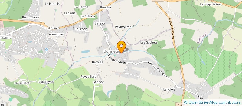 localisation de l'entreprise SPORT NATURE BONNETAN  BONNETAN