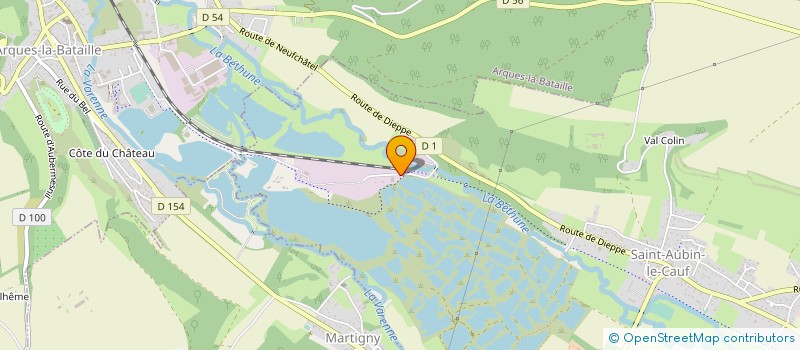 localisation de l'entreprise SPORT NAUTIQUE VOILE VARENNE  SAINT-AUBIN-LE-CAUF