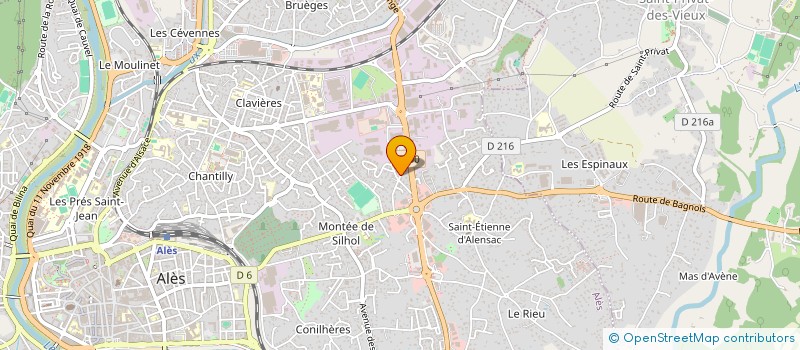 localisation de l'entreprise SPORT PASSION G.S.B. à ALES