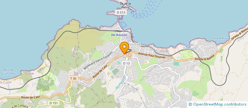 localisation de l'entreprise SPORT PETANQUE ILE ROUSSE BALAGNE à L'ILE ROUSSE