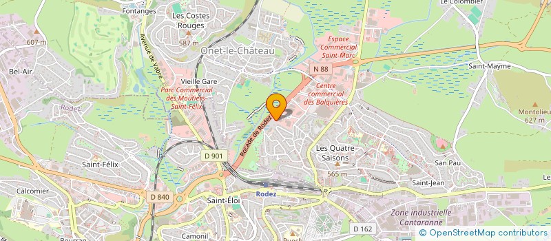 localisation de l'entreprise SPORT QUILLES ONET LE CHATEAU  ONET-LE-CHATEAU