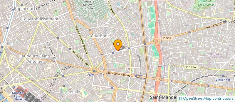 localisation de l'entreprise SPORT QUILLES ROUERGAT CLUB DE BELLEVILLE  PARIS