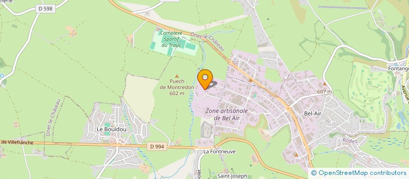 localisation de l'entreprise SPORT QUILLES RUTHENOIS  ONET LE CHATEAU