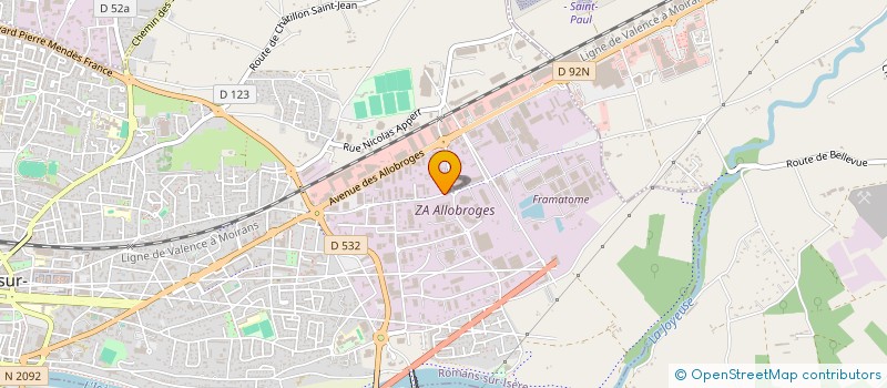 localisation de l'entreprise SPORT RAD DISTRIBUTION à ROMANS-SUR-ISERE