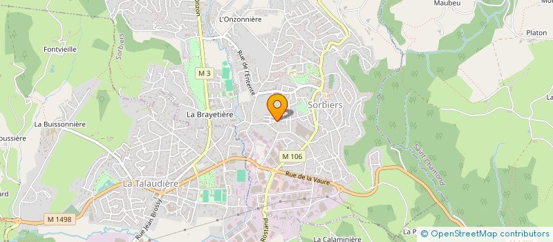 localisation de l'entreprise SPORT SERVICE à SORBIERS