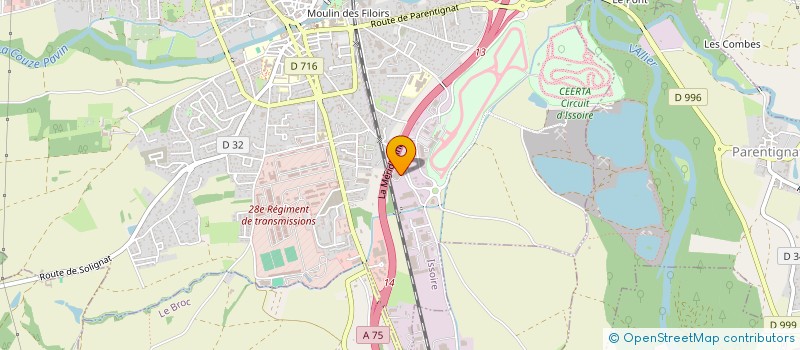 localisation de l'entreprise SPORT SET  ISSOIRE