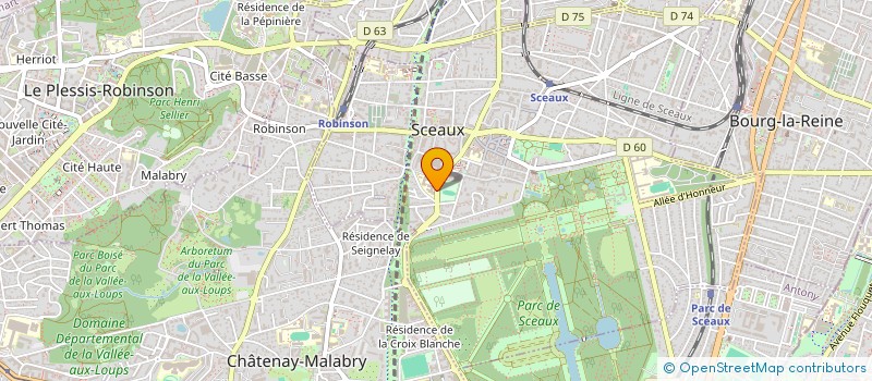 localisation de l'entreprise SPORT UNIVERSEL SCEAUX à SCEAUX