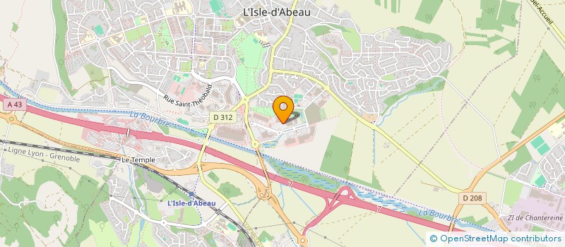 localisation de l'entreprise SPORTECHNIC à L'ISLE-D'ABEAU