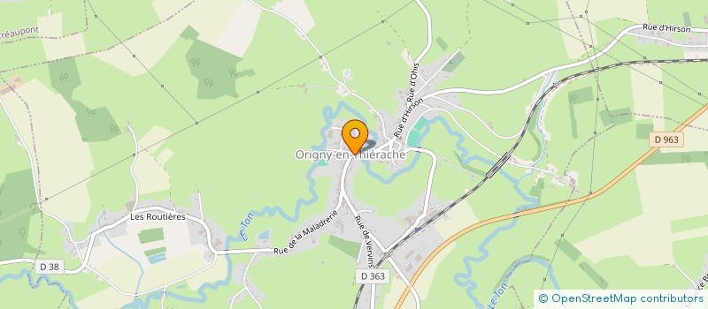 localisation de l'entreprise SPORTING CLUB  ORIGNY-EN-THIERACHE