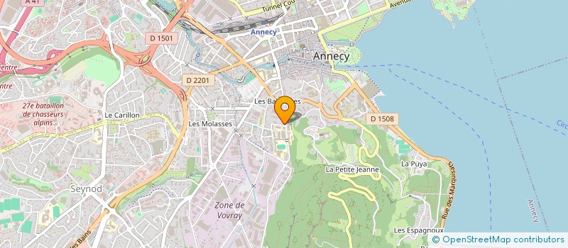 localisation de l'entreprise SPORTING CLUB CRAN GEVRIER à ANNECY
