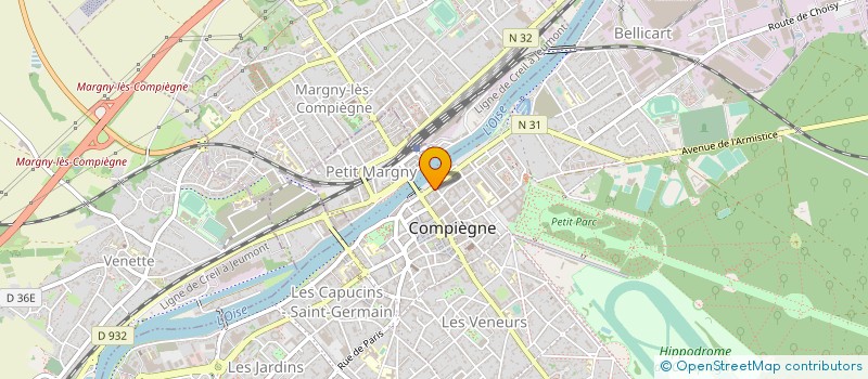 localisation de l'entreprise SPORTING CLUB DE COMPIEGNE  COMPIEGNE