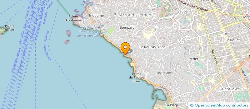 localisation de l'entreprise SPORTING CLUB DE LA CORNICHE à MARSEILLE