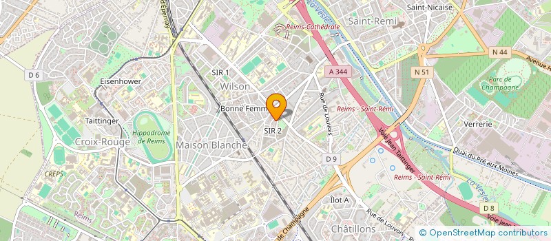 localisation de l'entreprise SPORTING CLUB DE REIMS (SCR)  REIMS