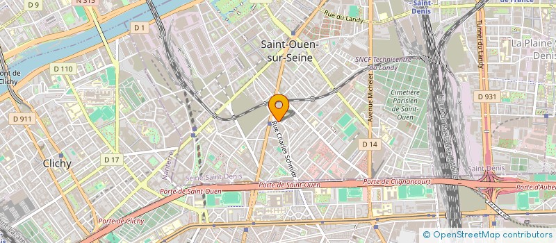 localisation de l'entreprise SPORTING CLUB DE SAINT OUEN à SAINT-OUEN-SUR-SEINE
