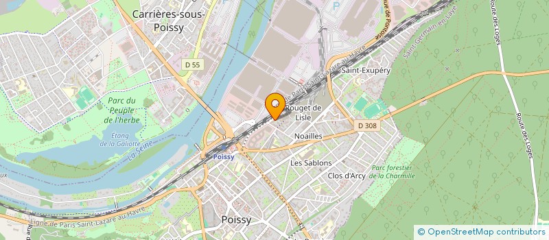 localisation de l'entreprise SPORTING CLUB FEMININ VAL DE SEINE  POISSY