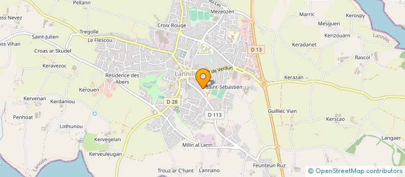 localisation de l'entreprise SPORTING CLUB LANNILISIEN  LANNILIS