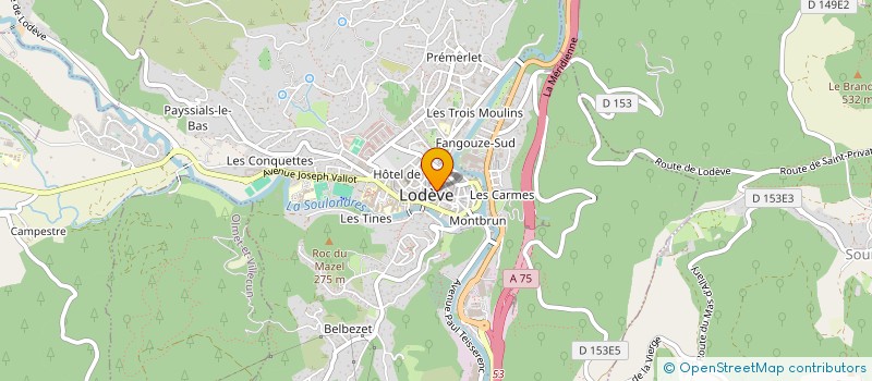 localisation de l'entreprise SPORTING CLUB LODEVE à LODEVE