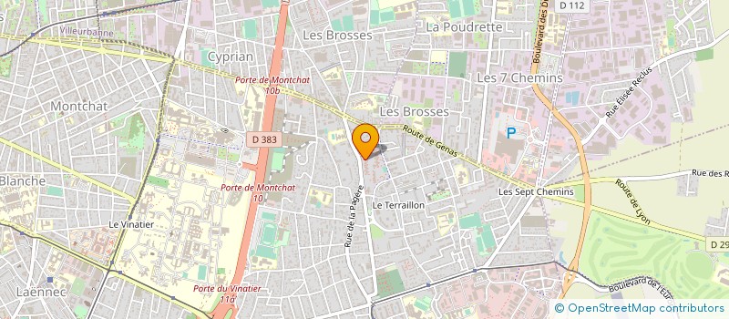localisation de l'entreprise SPORTING CLUB LYON TRAV ETAT à BRON