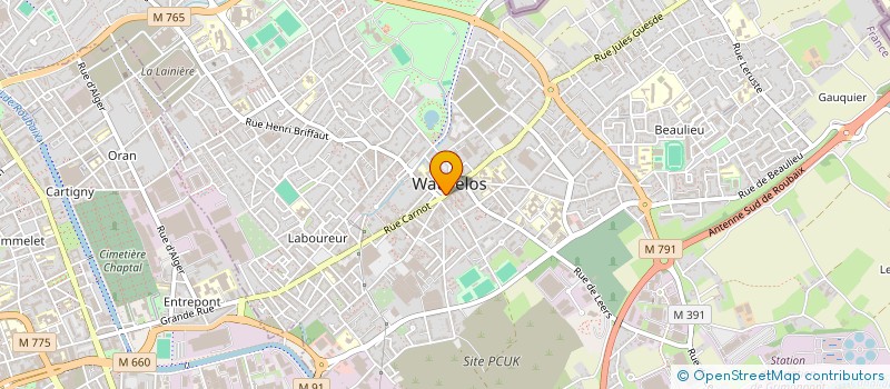 localisation de l'entreprise SPORTING CLUB WATTRELOSIEN  WATTRELOS