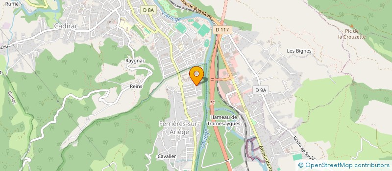 localisation de l'entreprise SPORTING TECHNIQUE PIEDS MAINS BOXE à FERRIERES-SUR-ARIEGE