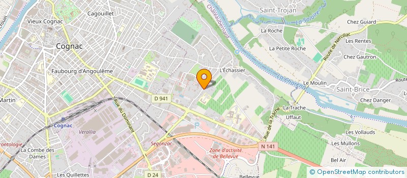 localisation de l'entreprise SPORTISSIME à CHATEAUBERNARD