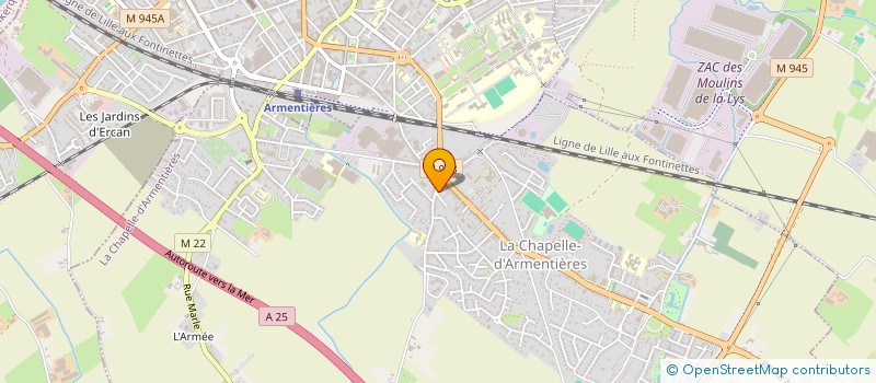 localisation de l'entreprise SPORTMFIT  LA CHAPELLE-D'ARMENTIERES