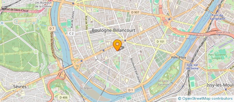 localisation de l'entreprise SPORTS 92 à BOULOGNE-BILLANCOURT