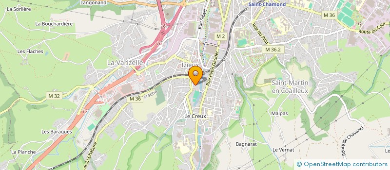 localisation de l'entreprise SPORTS ATHLETIQUES D IZIEUX à SAINT-CHAMOND