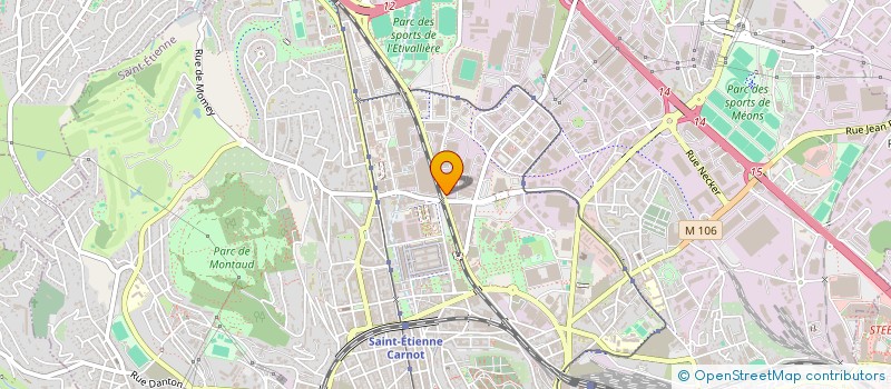 localisation de l'entreprise SPORTS ATHLETIQUES METALLURGIQUES FOOT  SAINT-ETIENNE