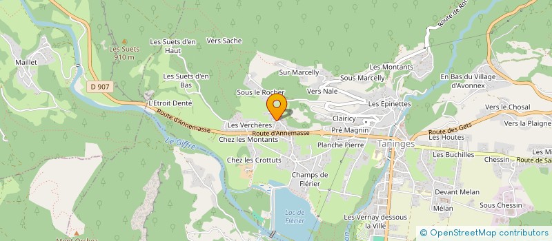 localisation de l'entreprise SPORTS'CLUB DE SAMOENS  TANINGES