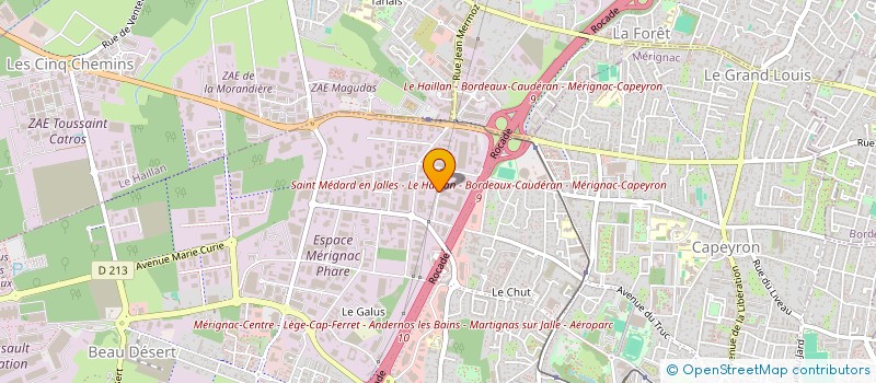 localisation de l'entreprise SPORTS ET COMMUNICATION à MERIGNAC