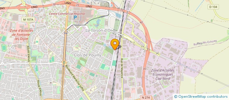 localisation de l'entreprise SPORTS ET LOISIRS à DIJON