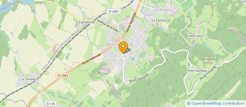 localisation de l'entreprise SPORTS ET LOISIRS DE BEAUFORT  BEAUFORT-ORBAGNA