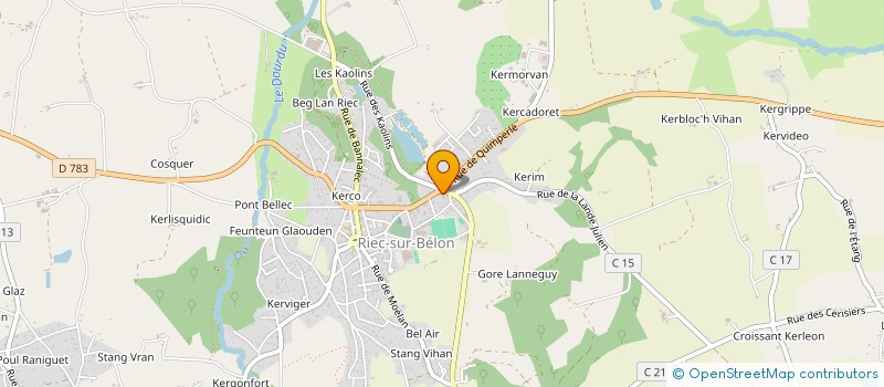 localisation de l'entreprise SPORTS ET NATURE à RIEC-SUR-BELON