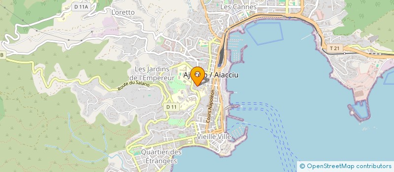 localisation de l'entreprise SPORTS ET NATURE à AJACCIO